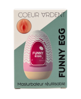 Gaine Masturbatrice Réutilisable FUNNY EGG – Design Réaliste Vagin lèvres épaisses